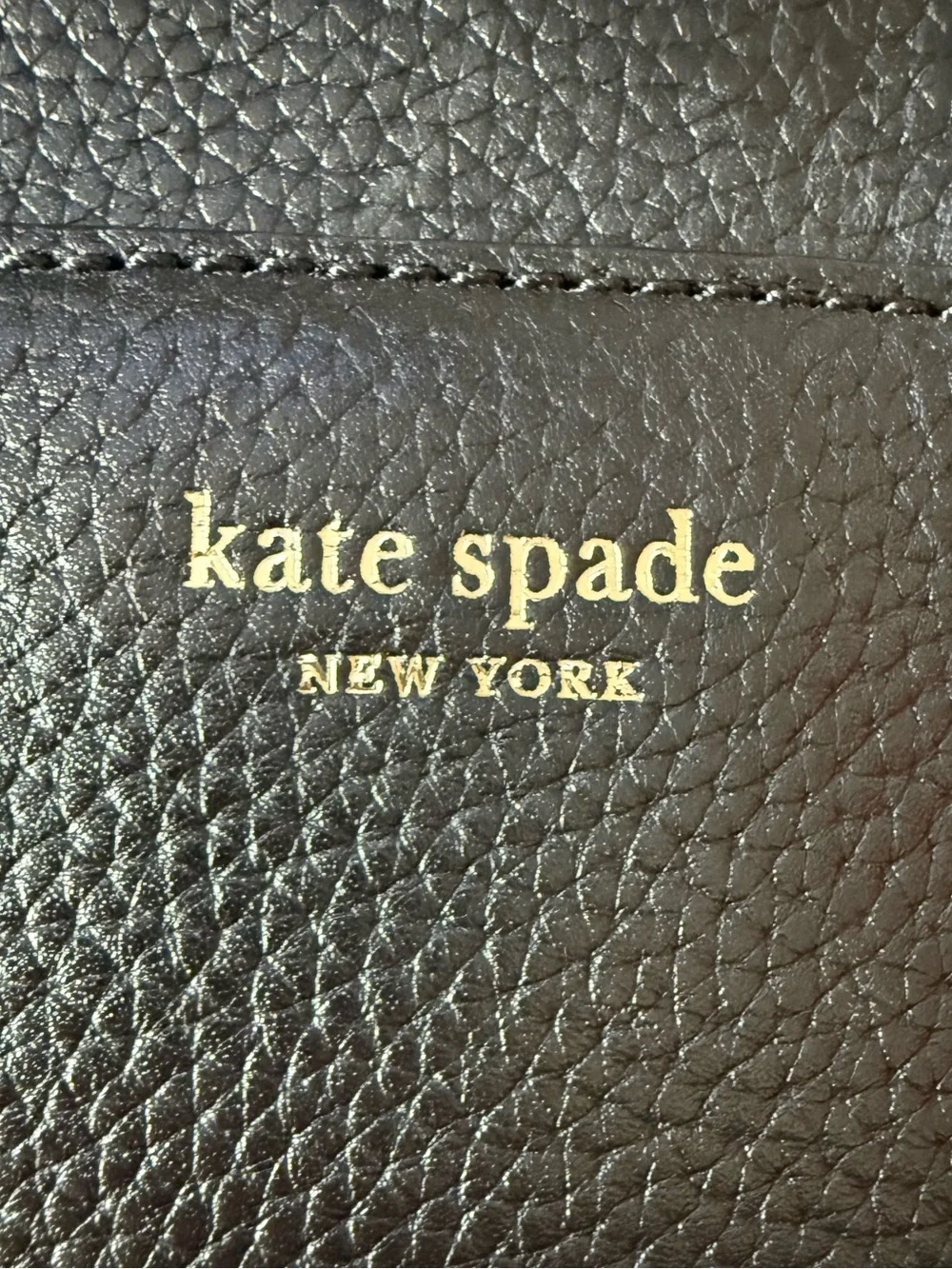 Kate Spade Black Leather Backpack